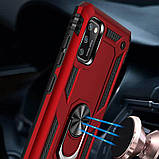 Ударостійкий чохол Serge Ring під магнітний тримач для Samsung Galaxy A41 2020 A415 червоний, протиударний, фото 6