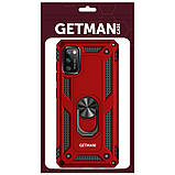 Ударостійкий чохол Serge Ring під магнітний тримач для Samsung Galaxy A41 2020 A415 червоний, протиударний, фото 3