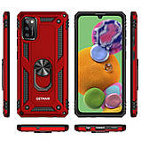 Ударостійкий чохол Serge Ring під магнітний тримач для Samsung Galaxy A41 2020 A415 червоний, протиударний, фото 7