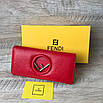 Жіночий шкіряний гаманець Fendi Фенді, фото 3