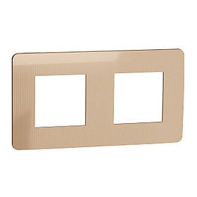 Рамка 2-постова мідь / білий New Unica Studio Metal