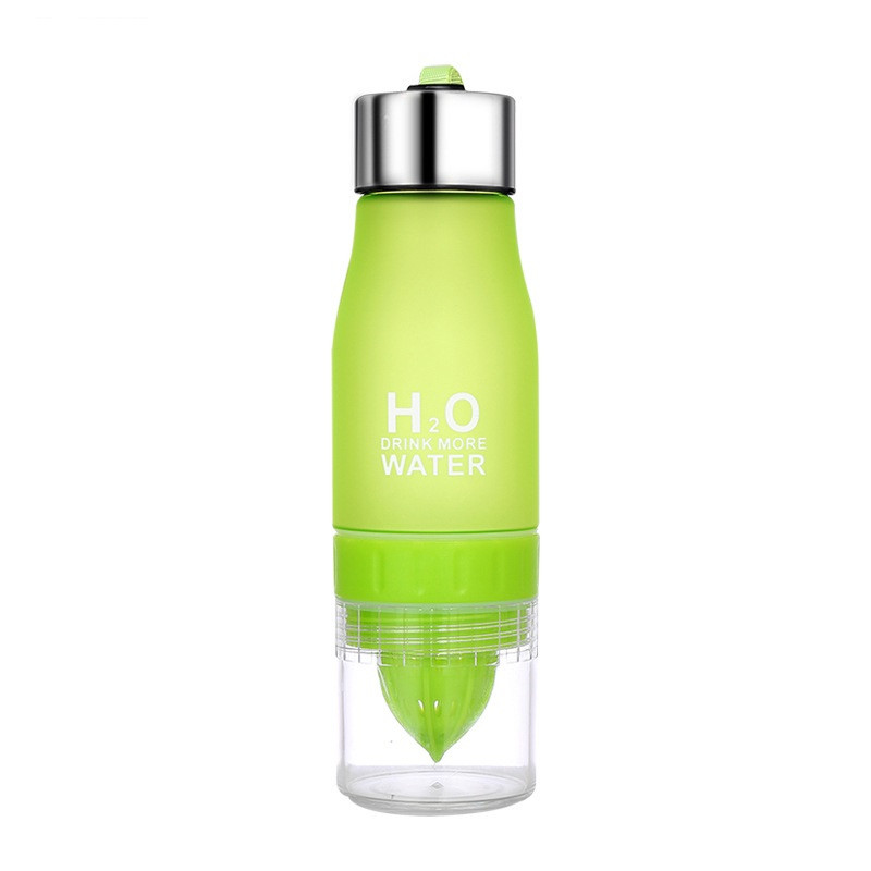 Спортивна пляшка-соковижималка H2O Water bottle Green 500 мл Зелений, фото 1
