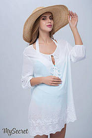 Легка пляжна туніка вільного фасону з ніжної тканини з вишивкою Emmi S My Secret Білий