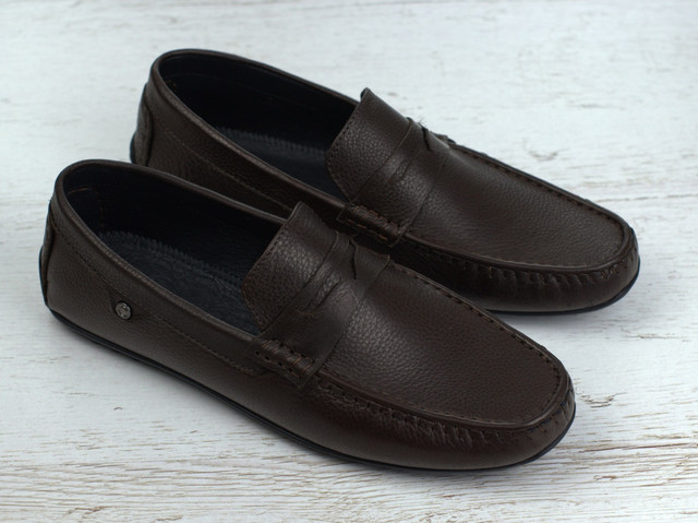 ETHEREAL BS Chelsea Brown Leather Мокасини коричневі шкіряні чоловіче взуття великих розмірів ETHEREAL BS Chelsea Brown Leather