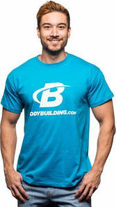 Спортивна чоловіча футболка Bodybuilding Clothing Logo T-Shirt М блакитний