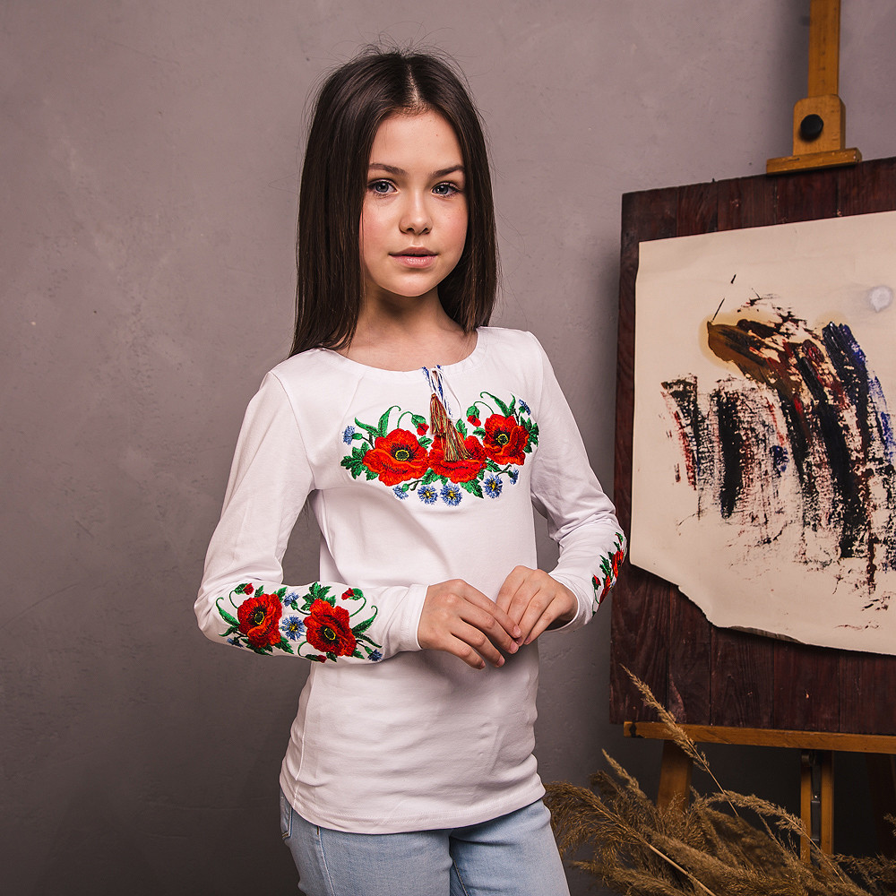 Вишиванка-лонгслів Moderika Макове Поле з довгим рукавом