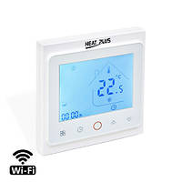 Програмований терморегулятор із WiFi для системи теплої підлоги Heat Plus BHT-002 Wi-Fi White