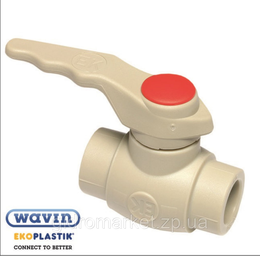 Кран кульовий Wavin EKOPLASTIK SVEK020RCT Ø20, фото 1