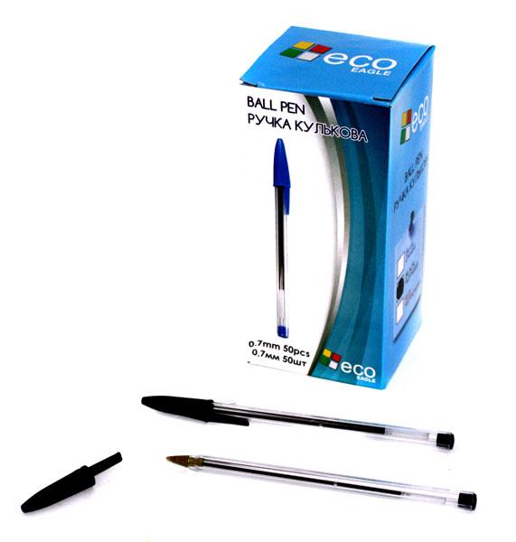 Ручка кулькова Eco-Eagle 0,7 мм, чорна TY401 ш.к. 6924854401506