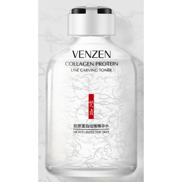Антивікова есенція для особи з колагеном VENZEN Collagen Protein Line Carving Toner (50мл), фото 1