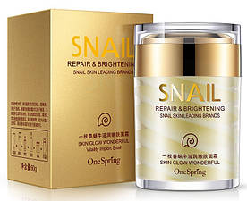 Крем для обличчя з муцином равлики зволоження і ліфтинг ONESPRING Snail Cream Repair&Brightening (60мл)