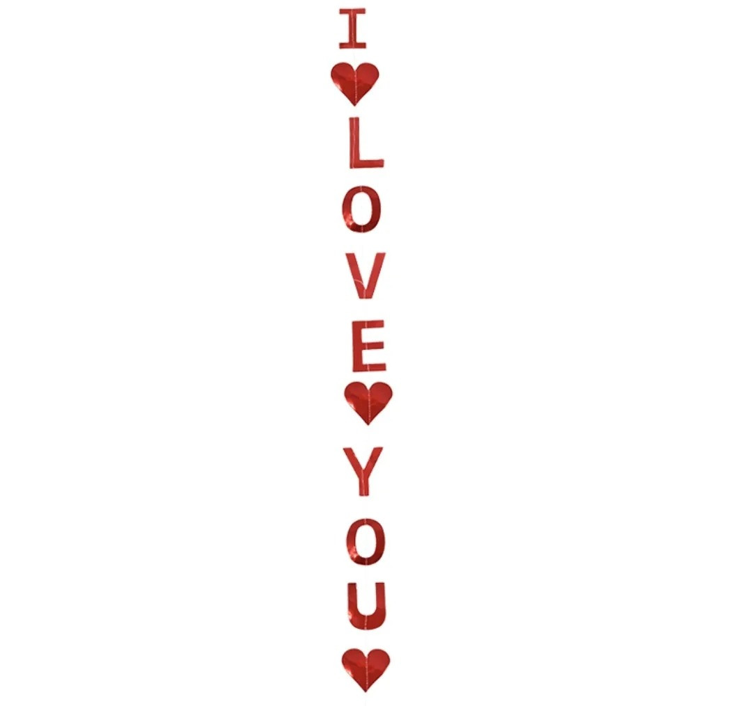 Гірлянда I love you червона 1,1 метр