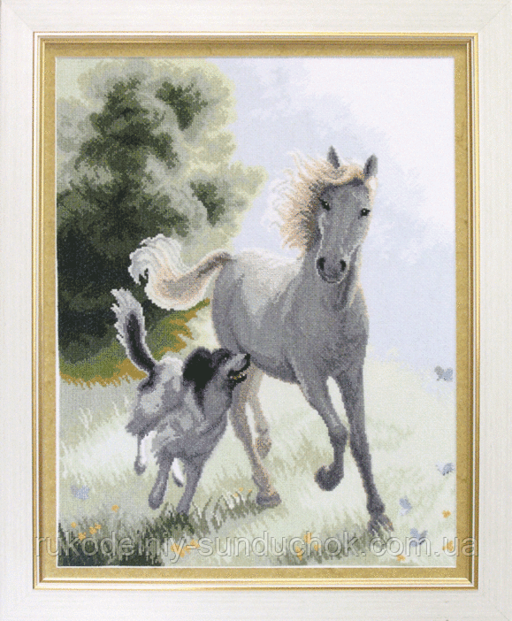 Набір для вишивки хрестиком Чарівна Мить А-217 "Друзі, на прогулянці", фото 1