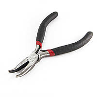 Тонкогубці міні ювелірні з вуглецевої сталі з вигнутим носиком Уцінка!