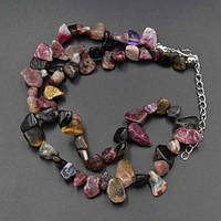 Намисто з турмаліну намистина 11х6 мм довжина 44 см