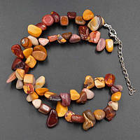 Буси мутаїтова яшма намистина14х10х4 мм довжина 44 см