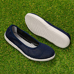 Балетки жіночі Tellus 72-22DBL сітка темно-сині