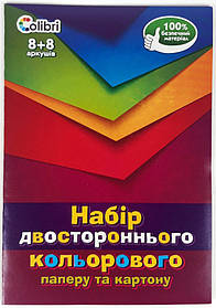 Набір двостороннього кольорового картону та паперу А4 16 аркушів для творчості КП-009-МВ/Ц380002У