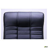 Офісне крісло керівника AMF Атлантіс чорний кожзам і пластик на коліщатках, фото 5