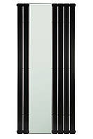 Дизайнерский вертикальный радиатор с зеркалом Mirror 1800 Betatherm Черный, 759, 1080, Настенный, 13.0, 787.0, Сталь