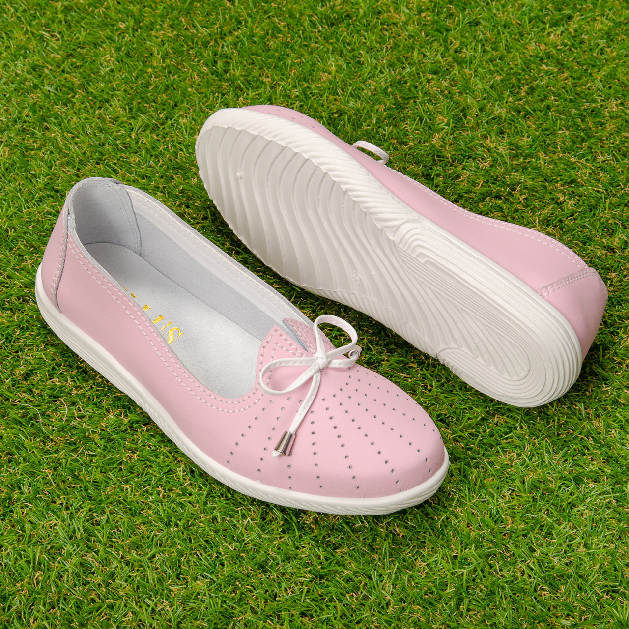 Балетки шкіряні жіночі Tellus 72-01PI Рожеві, фото 1