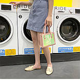 Жіноча прозора голографічна сумка на ремінці через плече крос-боді чорна, фото 7