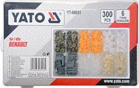 Набір кріплень обшивки YATO YT-06651 (кліпси, пістони для Renault та інших авто), фото 2