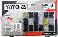 Набір кріплень обшивки YATO YT-06656 (кліпси, пістони для Honda та інших авто), фото 3