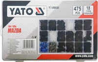 Набір кріплень обшивки YATO YT-06658 (кліпси і пістони для Mazda і інших авто), фото 2