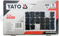 Набір кріплень обшивки YATO YT-06657 (кліпси і пістони для Nissan і інших авто), фото 2