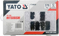 Набір кріплень обшивки YATO YT-06659 (кліпси і пістони для Mitsubishi та інших авто), фото 2