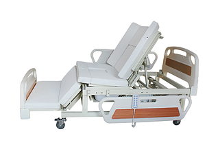 Медичне функціональне електро ліжко з туалетом і боковим переворотом MIRID E39. Ліжко для високих людей. Туалет на пульті., фото 3