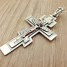 Масивний Хрест срібний 925 проби. Кулон з срібла для чоловіка., фото 8