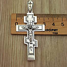 Масивний Хрест срібний 925 проби. Кулон з срібла для чоловіка., фото 6