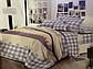 Євро комплект (Ранфорс) | Комплект постільної білизни Клітинки і смуги | Простирадло 237х217 см, фото 8