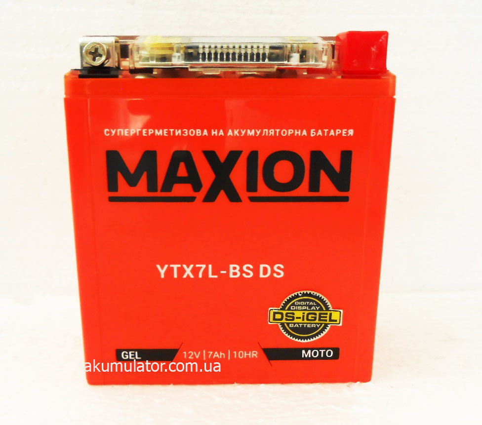 Акумулятор мотоциклетний МОТО GEL 12V 7Ah (UTX7L-BS) DS з індикатором