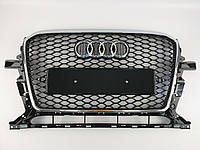 Решетка радиатора Audi Q5 2012-2016год Черная с хромом (в стиле RS)