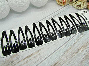 Заколки тік-так 6.5 см чорні 5 стрічок/уп