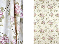 Портьерная ткань для штор Жаккард с цветочным рисунком (Interio ERT LDP756-1/280 P Pech)
