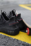 Кросівки чоловічі Adidas Yeezy V2 Black Reflective (адіас і буст чорний рефлектив), фото 6