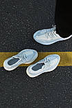 Кросівки чоловічі Adidas Yeezy V2 Cloud White (адіас і буст блакитні), фото 9