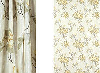 Портьерная ткань для штор Жаккард с цветочным рисунком (Interio ERT LDP756-3/280 P Pech)