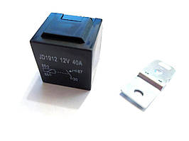 Реле JD1912 котушка 12VDC струм 40A контакти-1U з кріпленням