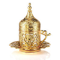 Турецька чашка Демитассе для кави 60 мл, колір:золото