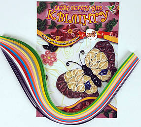 Набір для квілінгу на планшеті №3 10 кольорів 100 смужок 7*400 мм для творчості Ц436008У KNZ