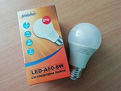 Лампа світлодіодна Unistar LED-A60-8W E27