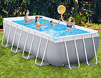 Каркасный бассейн Intex Rectangular Prism Frame Pool, 400х200х100 см + фильтр-насос + лестница