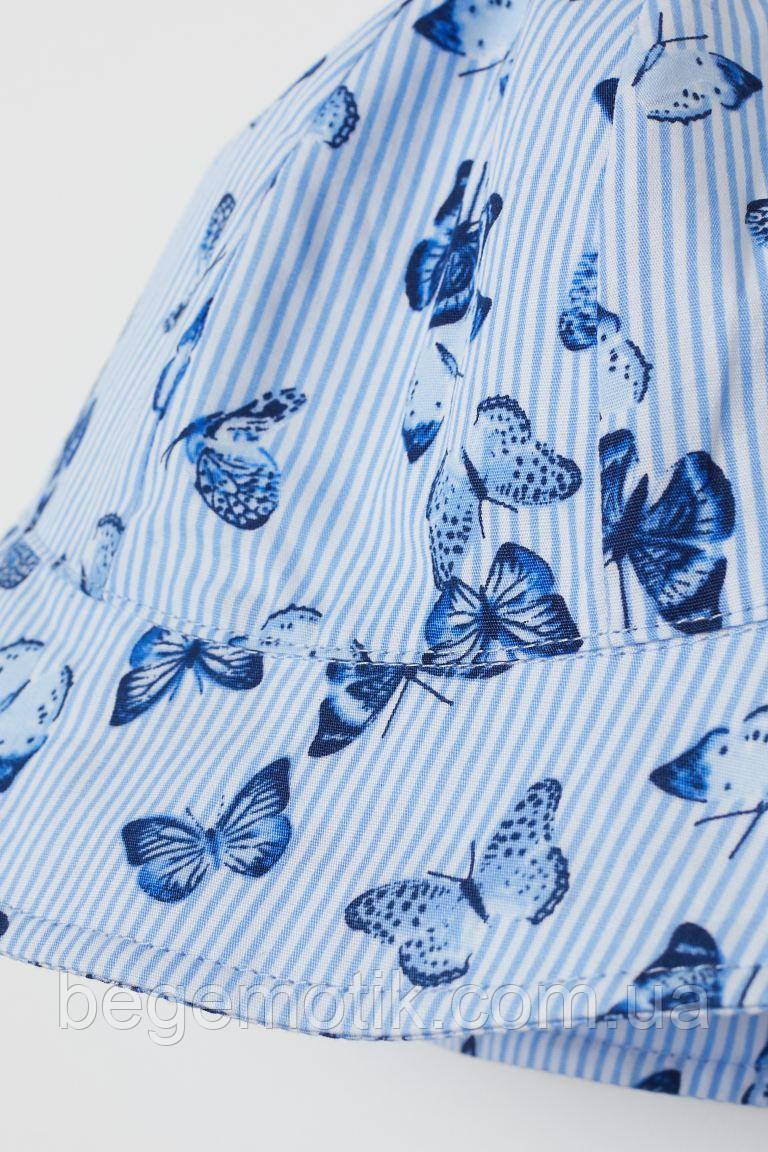 H&M 2 хлопковые панамы Темно-синий и с бабочками 8-12 лет рост 134-152 - фото 2 - id-p1207120768