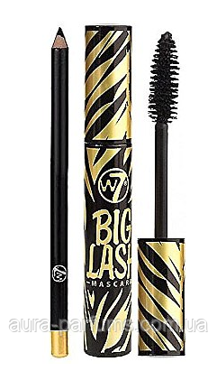 Набір W7 Big Lash Mascara Duo Blackest Black+Eyeliner Pencil