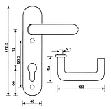 Ручки для протипожежних дверей 1919 Сірі, фото 5